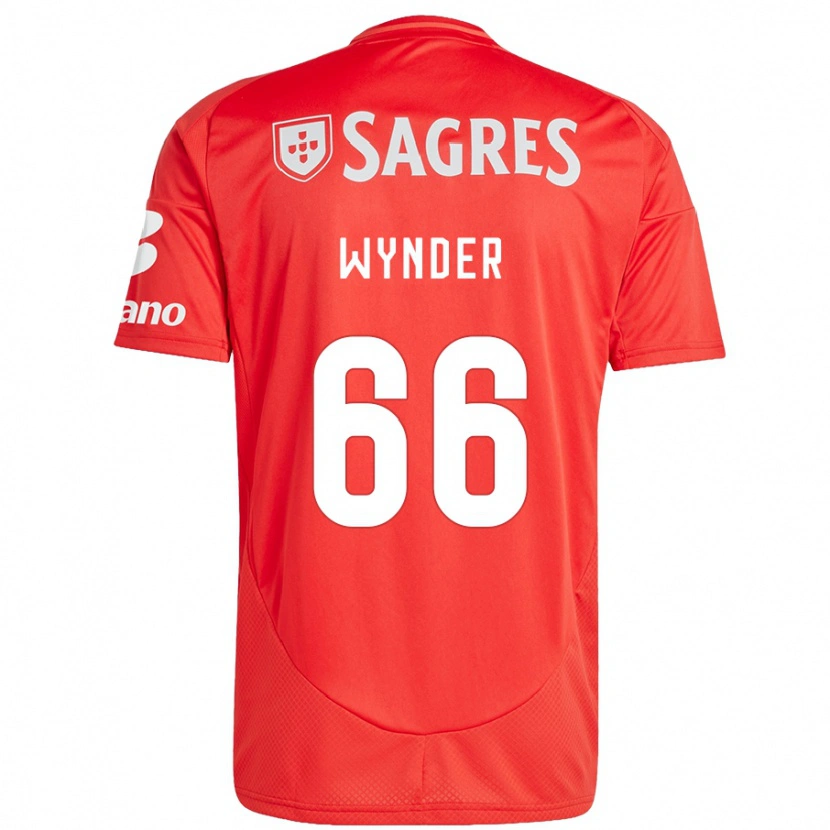 Danxen Uomo Maglia Joshua Wynder #66 Rosso Bianco Kit Gara Home 2024/25 Maglietta