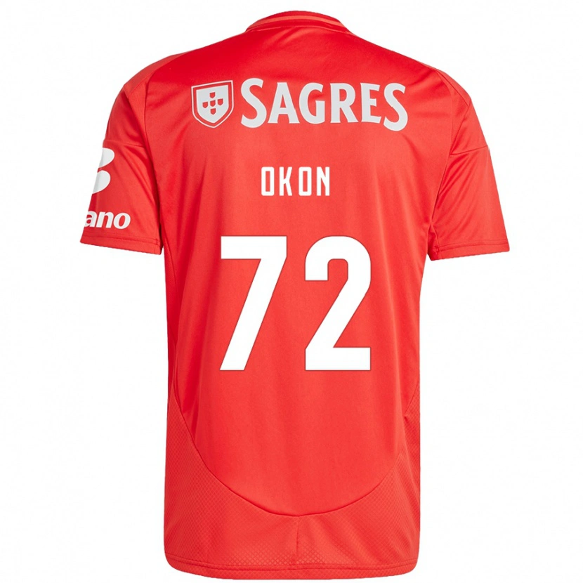 Danxen Uomo Maglia Paul Okon #72 Rosso Bianco Kit Gara Home 2024/25 Maglietta