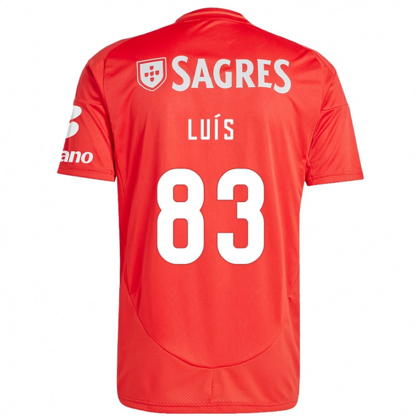Danxen Uomo Maglia Rafael Luís #83 Rosso Bianco Kit Gara Home 2024/25 Maglietta
