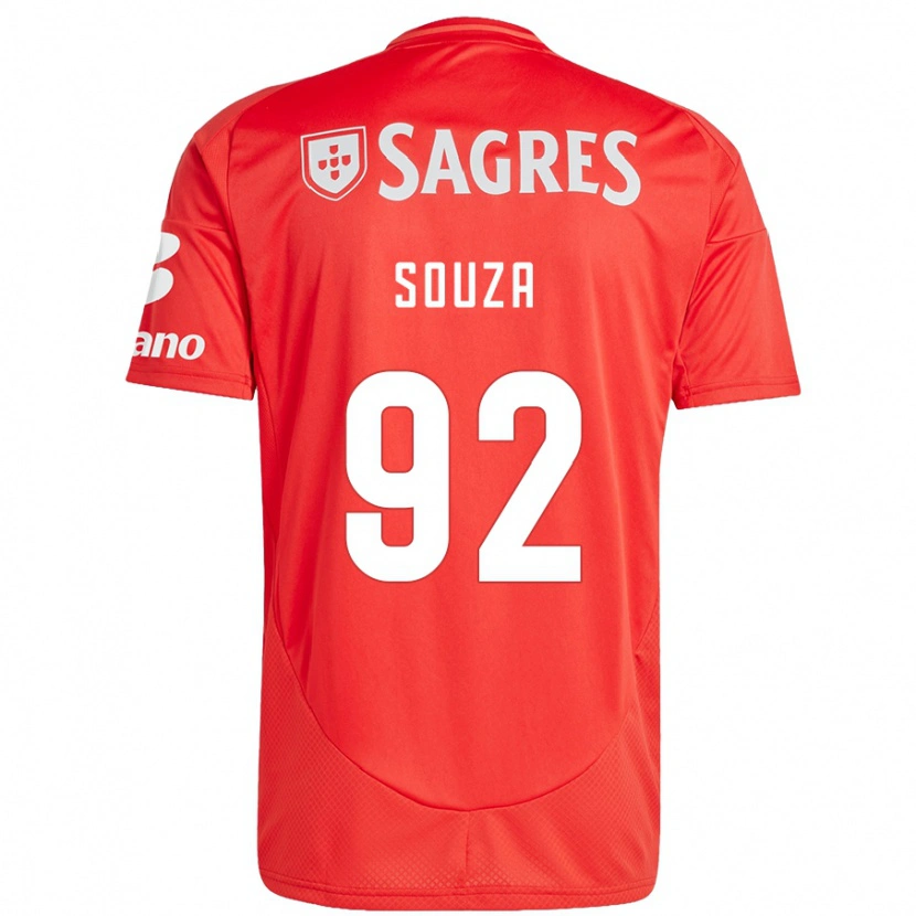 Danxen Uomo Maglia Pedro Souza #92 Rosso Bianco Kit Gara Home 2024/25 Maglietta
