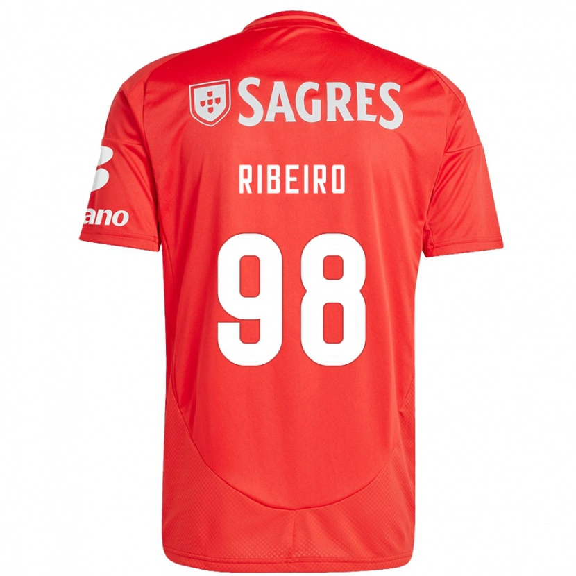 Danxen Uomo Maglia Ricardo Ribeiro #98 Rosso Bianco Kit Gara Home 2024/25 Maglietta