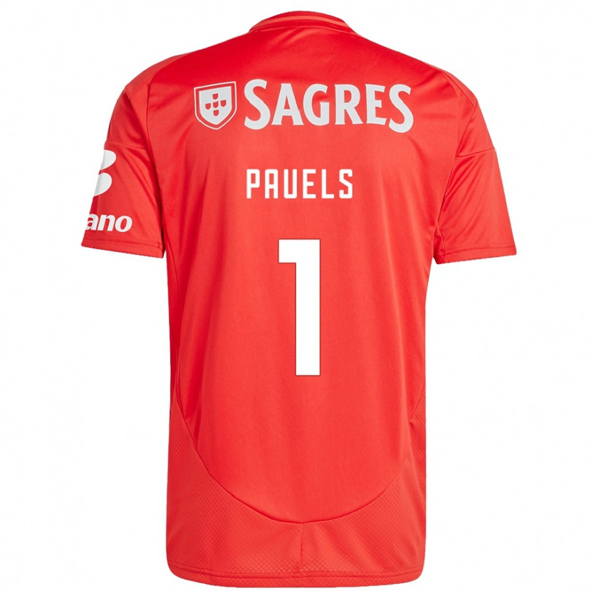 Danxen Uomo Maglia Lena Pauels #1 Rosso Bianco Kit Gara Home 2024/25 Maglietta