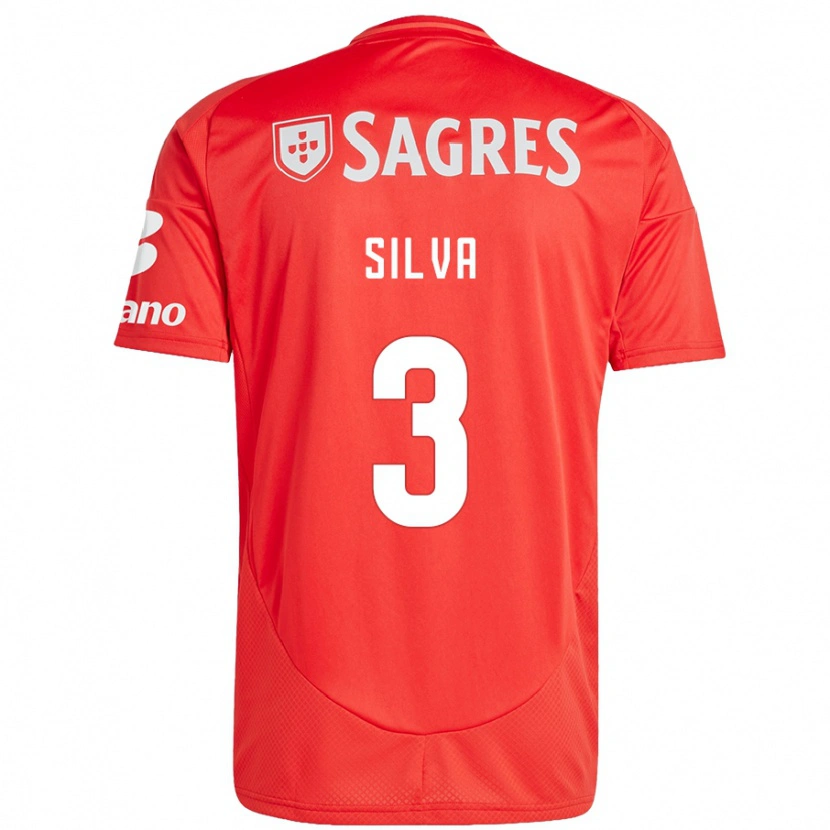 Danxen Uomo Maglia Joana Silva #3 Rosso Bianco Kit Gara Home 2024/25 Maglietta