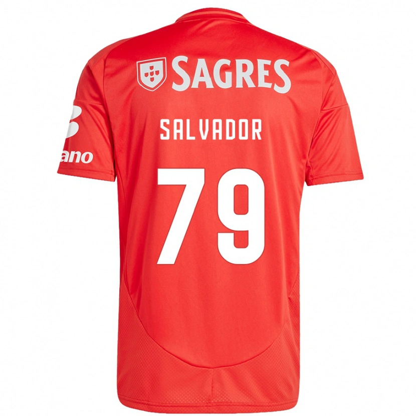 Danxen Uomo Maglia Marta Salvador #79 Rosso Bianco Kit Gara Home 2024/25 Maglietta