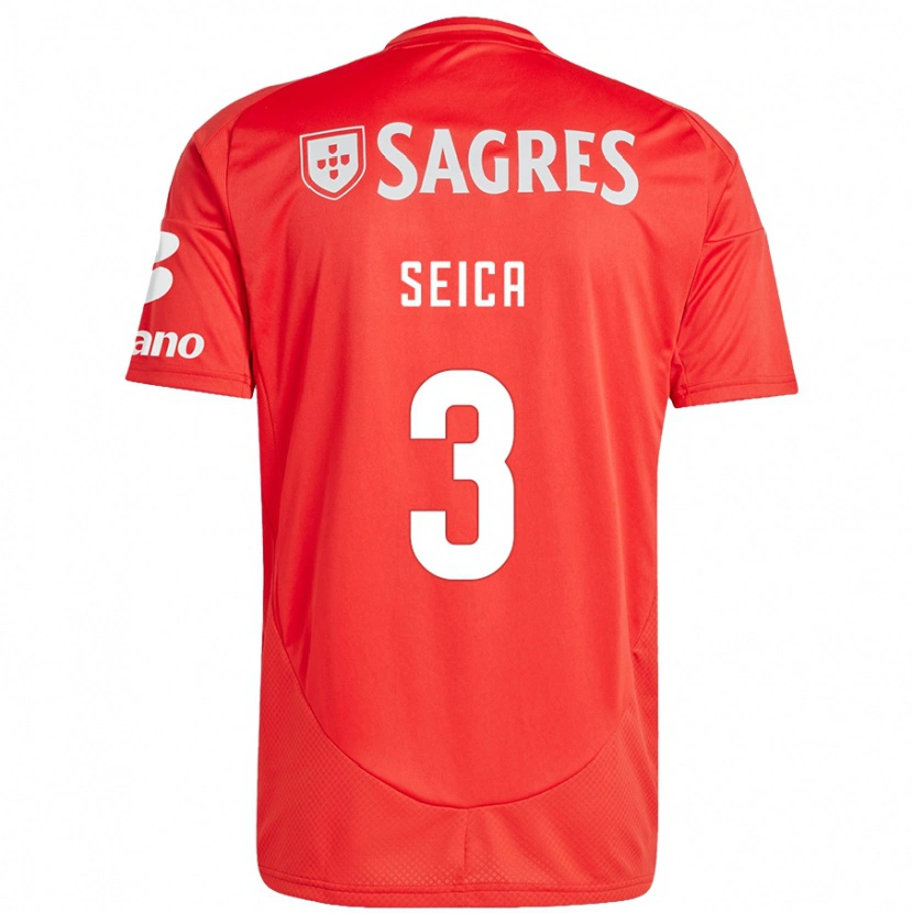 Danxen Uomo Maglia Ana Seica #3 Rosso Bianco Kit Gara Home 2024/25 Maglietta
