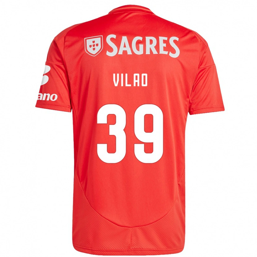 Danxen Uomo Maglia Carolina Vilao #39 Rosso Bianco Kit Gara Home 2024/25 Maglietta
