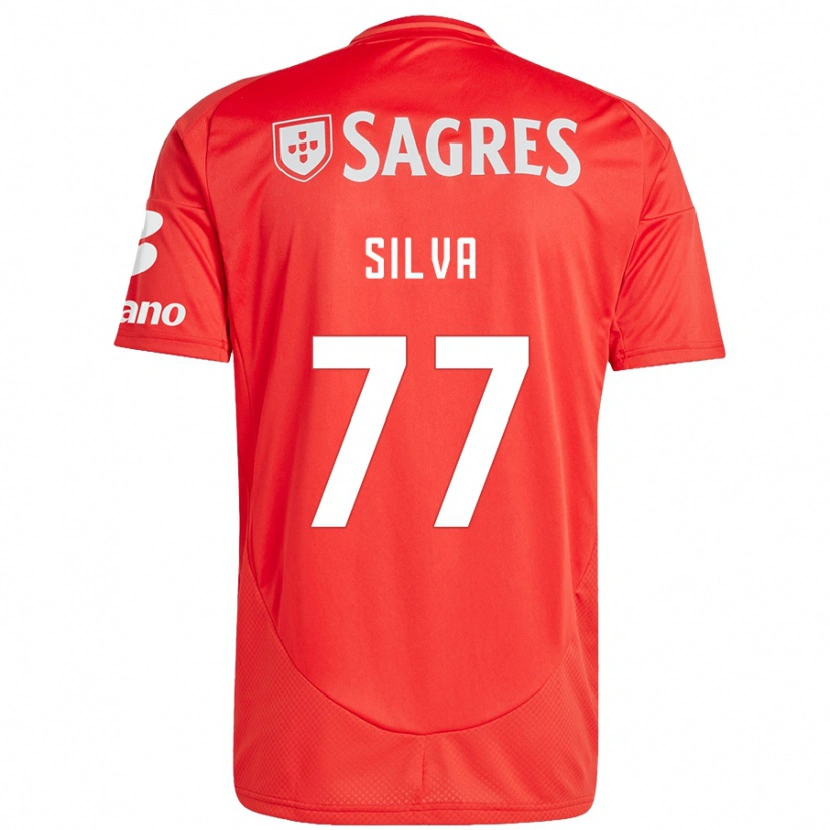 Danxen Uomo Maglia Jessica Silva #77 Rosso Bianco Kit Gara Home 2024/25 Maglietta
