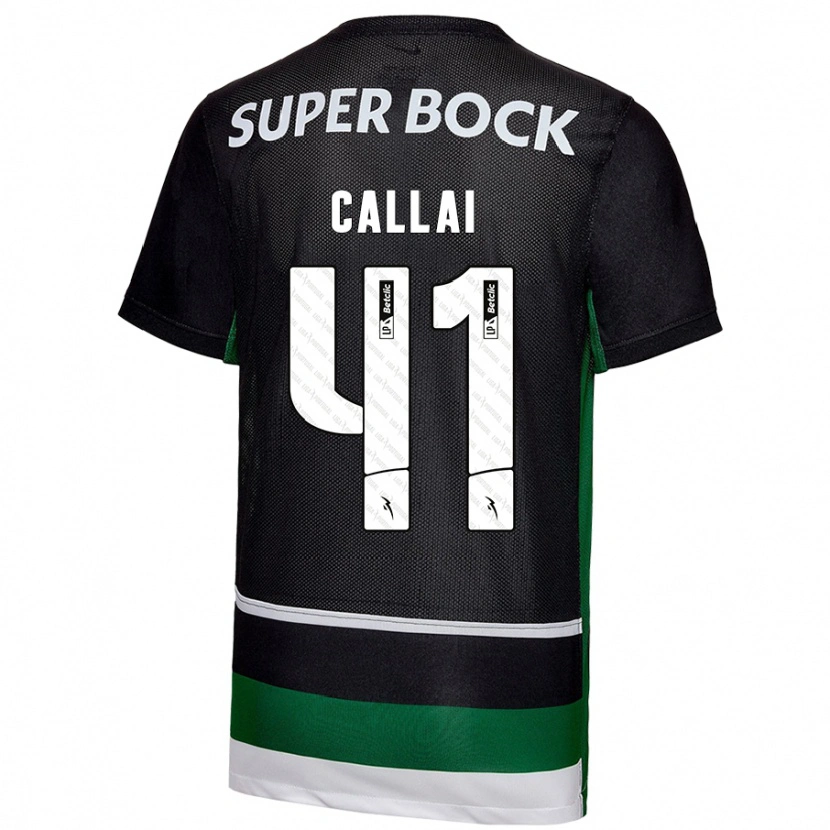 Danxen Uomo Maglia Diego Callai #41 Nero Bianco Verde Kit Gara Home 2024/25 Maglietta