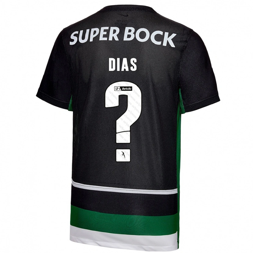 Danxen Uomo Maglia Lucas Dias #0 Nero Bianco Verde Kit Gara Home 2024/25 Maglietta