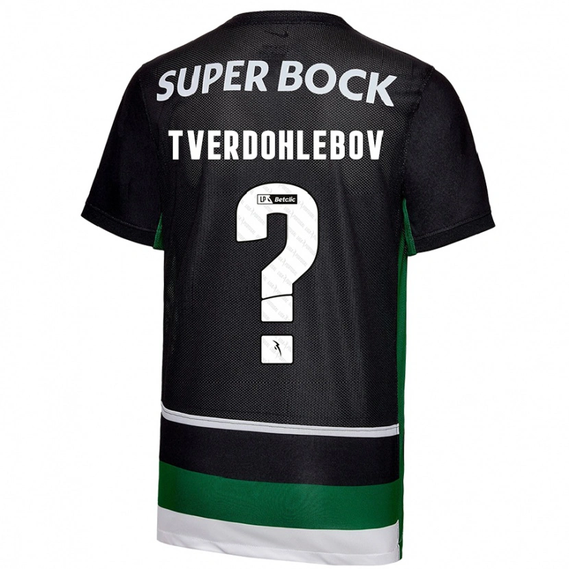 Danxen Uomo Maglia Alex Tverdohlebov #0 Nero Bianco Verde Kit Gara Home 2024/25 Maglietta