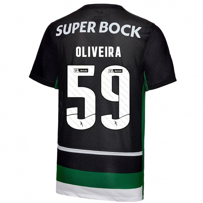 Danxen Uomo Maglia Kauã Oliveira #59 Nero Bianco Verde Kit Gara Home 2024/25 Maglietta