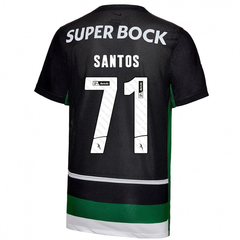 Danxen Uomo Maglia Denilson Santos #71 Nero Bianco Verde Kit Gara Home 2024/25 Maglietta