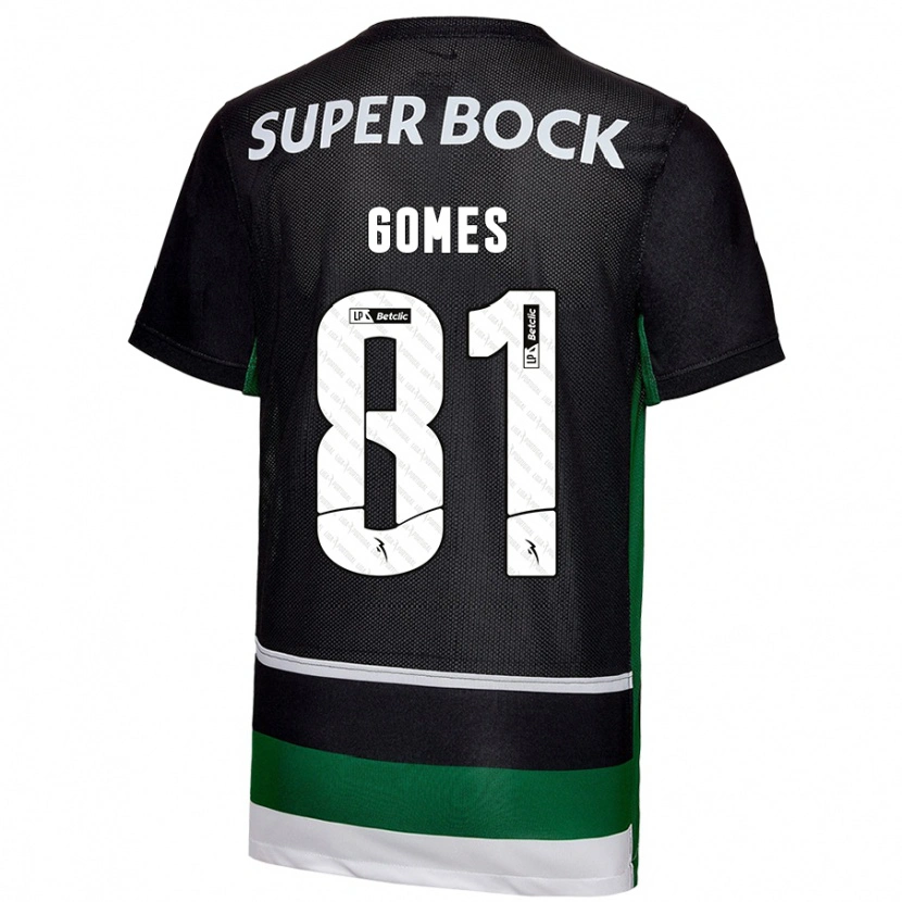 Danxen Uomo Maglia Salvador Gomes #81 Nero Bianco Verde Kit Gara Home 2024/25 Maglietta