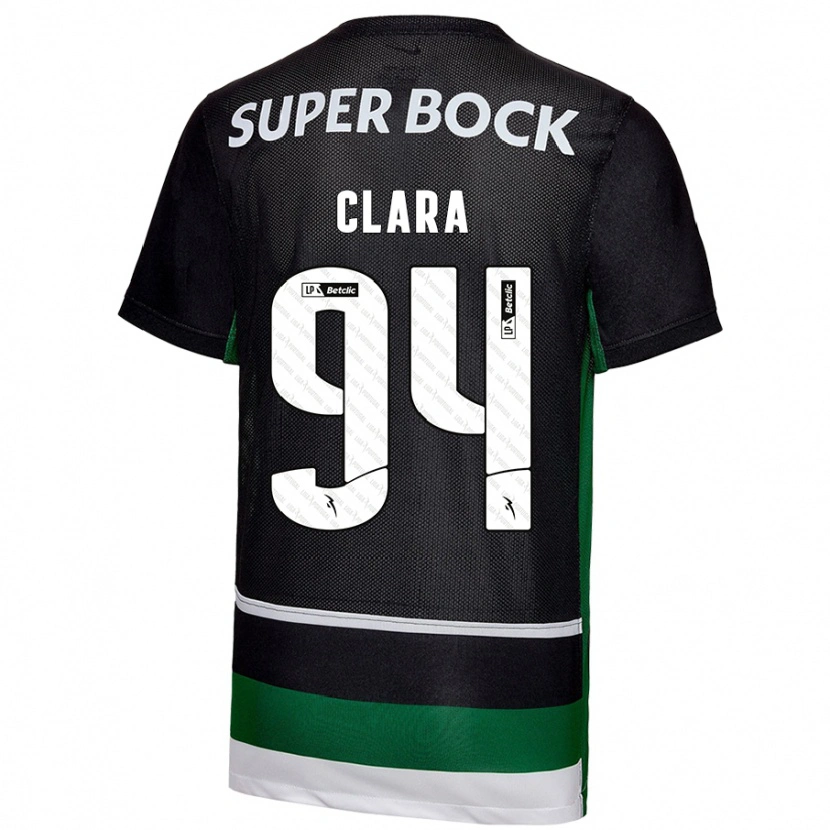 Danxen Uomo Maglia Diogo Clara #94 Nero Bianco Verde Kit Gara Home 2024/25 Maglietta