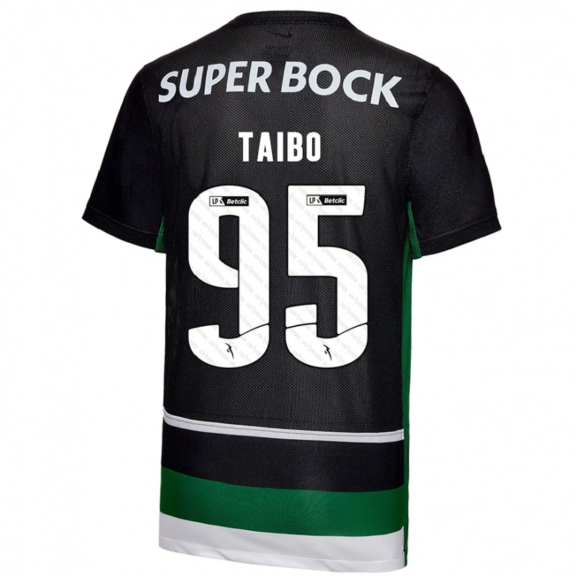 Danxen Uomo Maglia Lucas Taibo #95 Nero Bianco Verde Kit Gara Home 2024/25 Maglietta