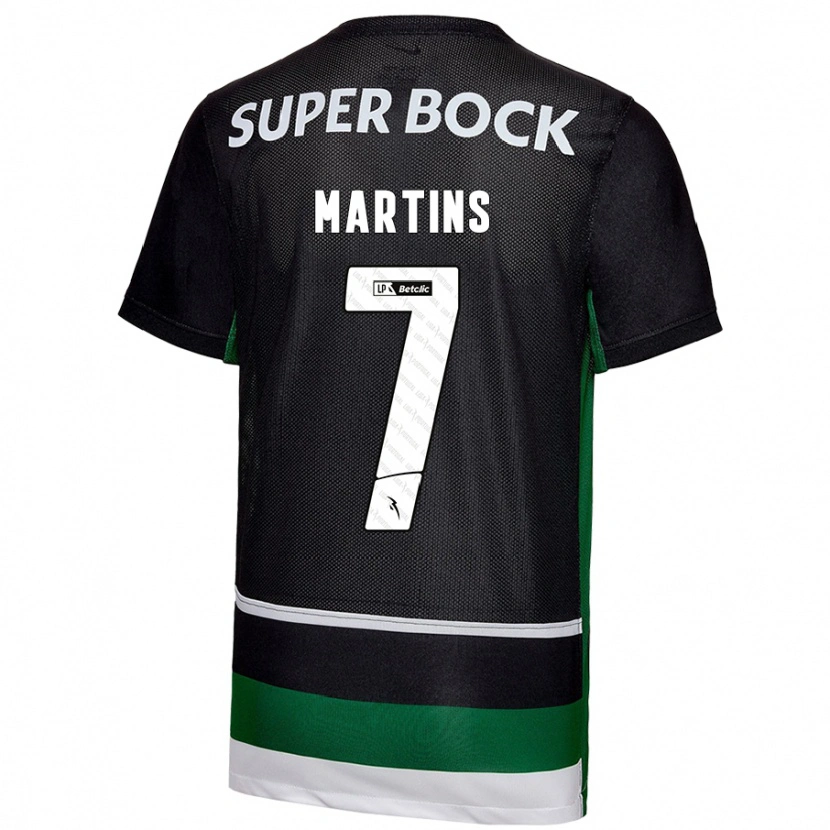 Danxen Uomo Maglia Joana Martins #7 Nero Bianco Verde Kit Gara Home 2024/25 Maglietta