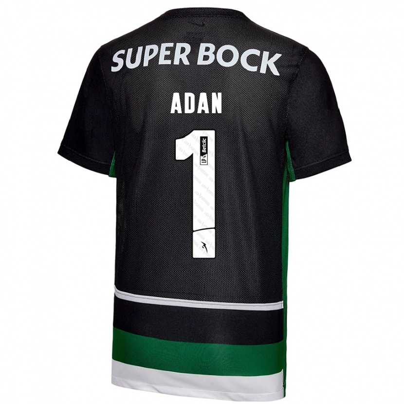 Danxen Uomo Maglia Antonio Adán #1 Nero Bianco Verde Kit Gara Home 2024/25 Maglietta