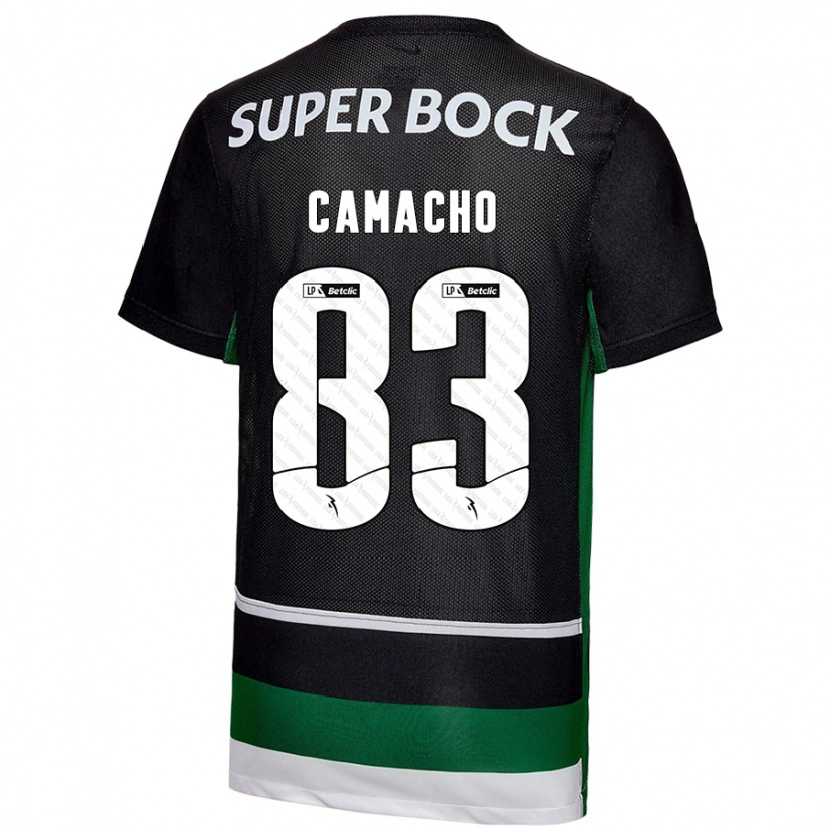 Danxen Uomo Maglia Rafael Camacho #83 Nero Bianco Verde Kit Gara Home 2024/25 Maglietta