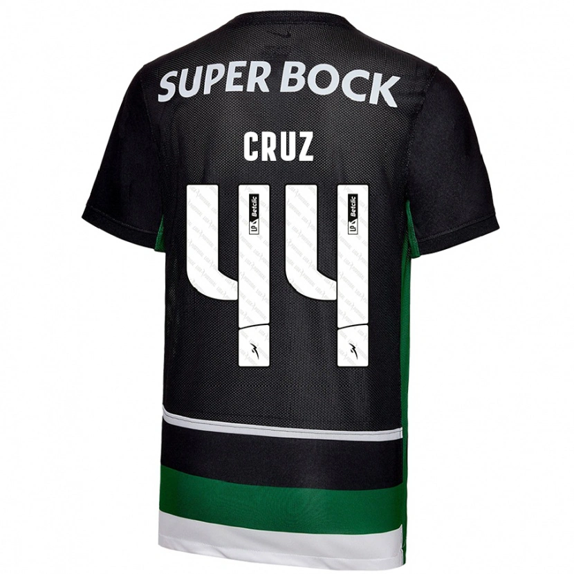 Danxen Uomo Maglia Marco Cruz #44 Nero Bianco Verde Kit Gara Home 2024/25 Maglietta