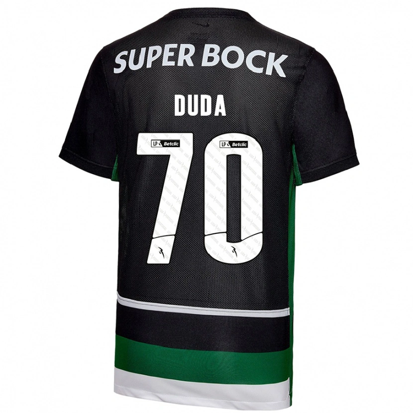 Danxen Uomo Maglia Dudá #70 Nero Bianco Verde Kit Gara Home 2024/25 Maglietta