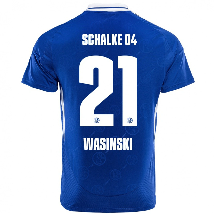 Danxen Uomo Maglia Martin Wasinski #21 Blu Reale Kit Gara Home 2024/25 Maglietta