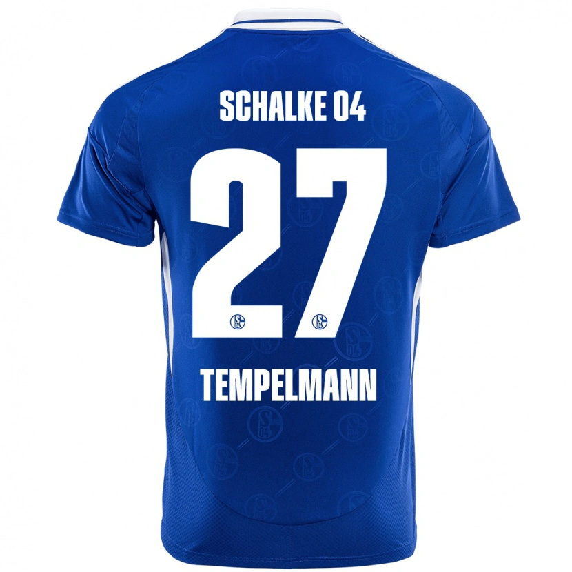 Danxen Uomo Maglia Lino Tempelmann #27 Blu Reale Kit Gara Home 2024/25 Maglietta