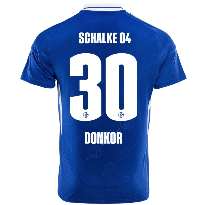 Danxen Uomo Maglia Anton Donkor #30 Blu Reale Kit Gara Home 2024/25 Maglietta