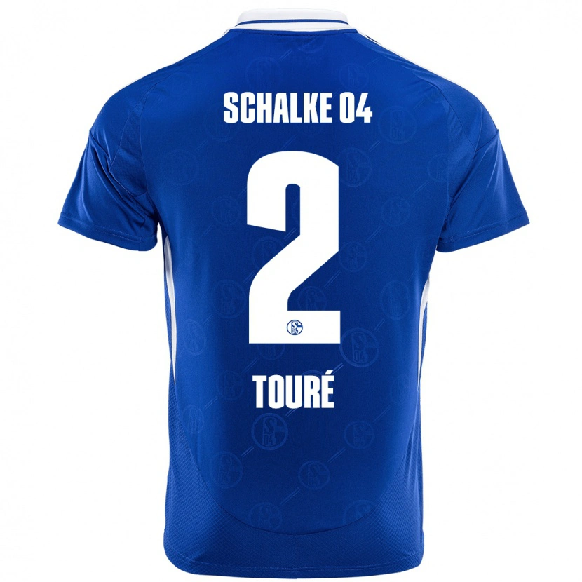 Danxen Uomo Maglia Tidiane Touré #2 Blu Reale Kit Gara Home 2024/25 Maglietta
