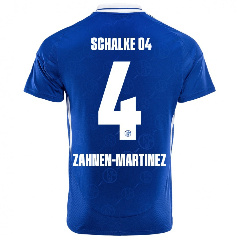 Danxen Uomo Maglia Pablo Zahnen-Martinez #4 Blu Reale Kit Gara Home 2024/25 Maglietta