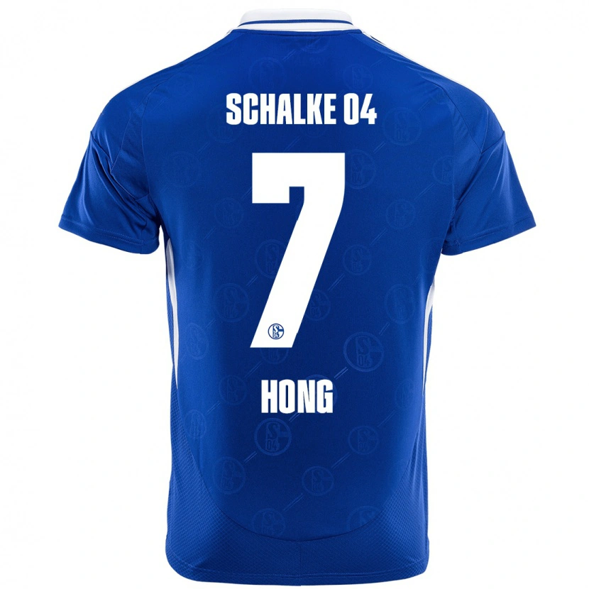 Danxen Uomo Maglia Seok-Ju Hong #7 Blu Reale Kit Gara Home 2024/25 Maglietta