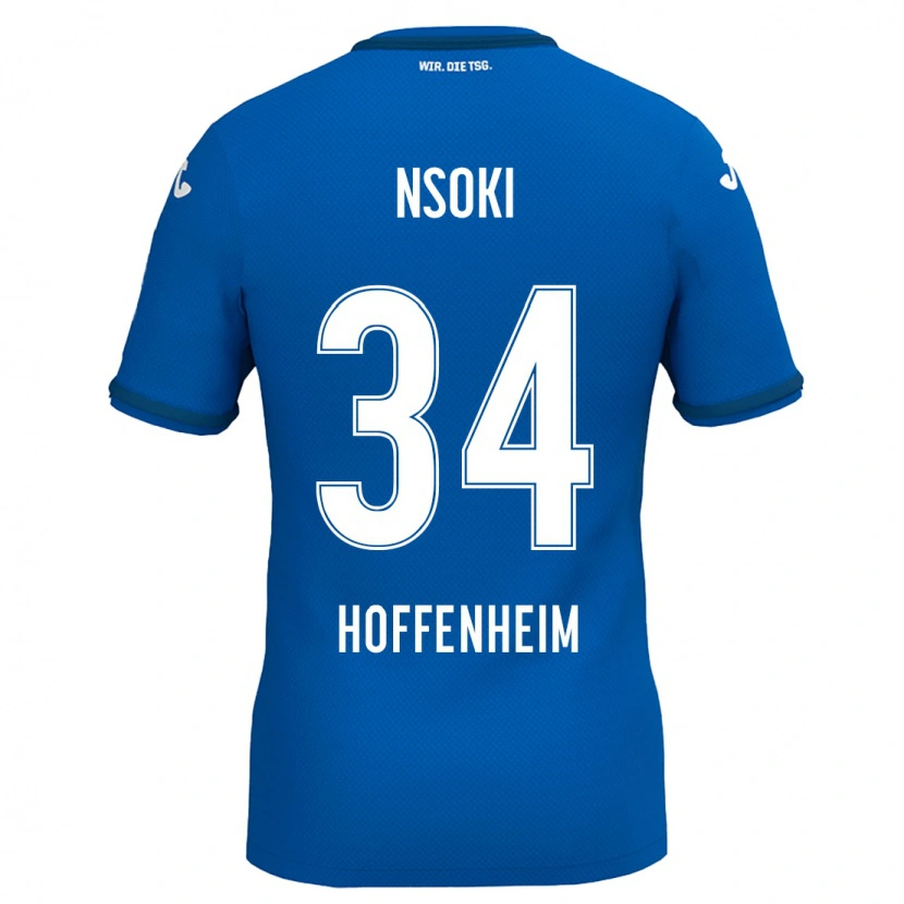 Danxen Uomo Maglia Stanley Nsoki #34 Blu Reale Kit Gara Home 2024/25 Maglietta