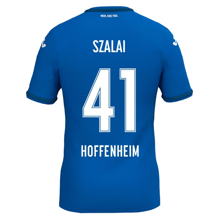 Danxen Uomo Maglia Attila Szalai #41 Blu Reale Kit Gara Home 2024/25 Maglietta