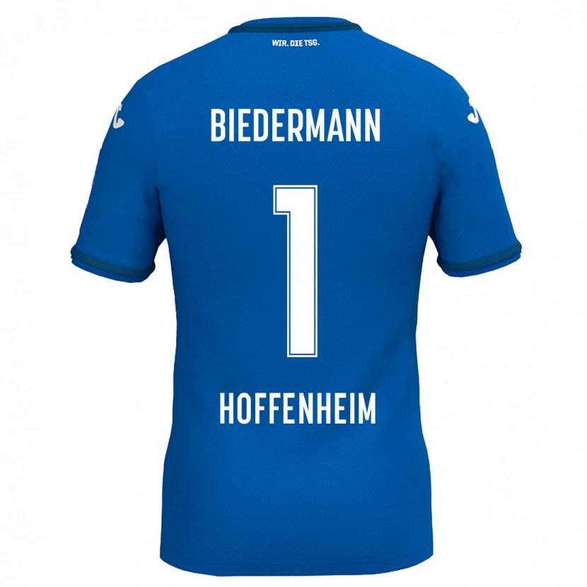 Danxen Uomo Maglia Nico Biedermann #1 Blu Reale Kit Gara Home 2024/25 Maglietta