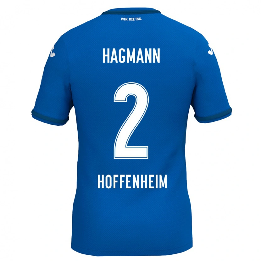 Danxen Uomo Maglia Felix Hagmann #2 Blu Reale Kit Gara Home 2024/25 Maglietta