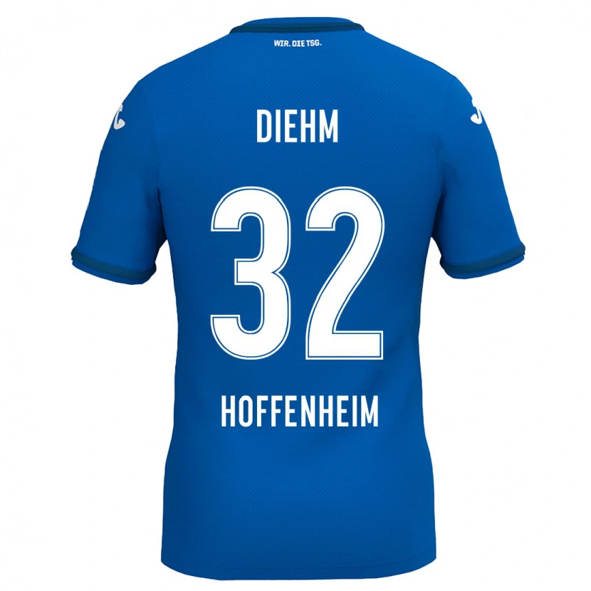 Danxen Uomo Maglia Vanessa Diehm #32 Blu Reale Kit Gara Home 2024/25 Maglietta