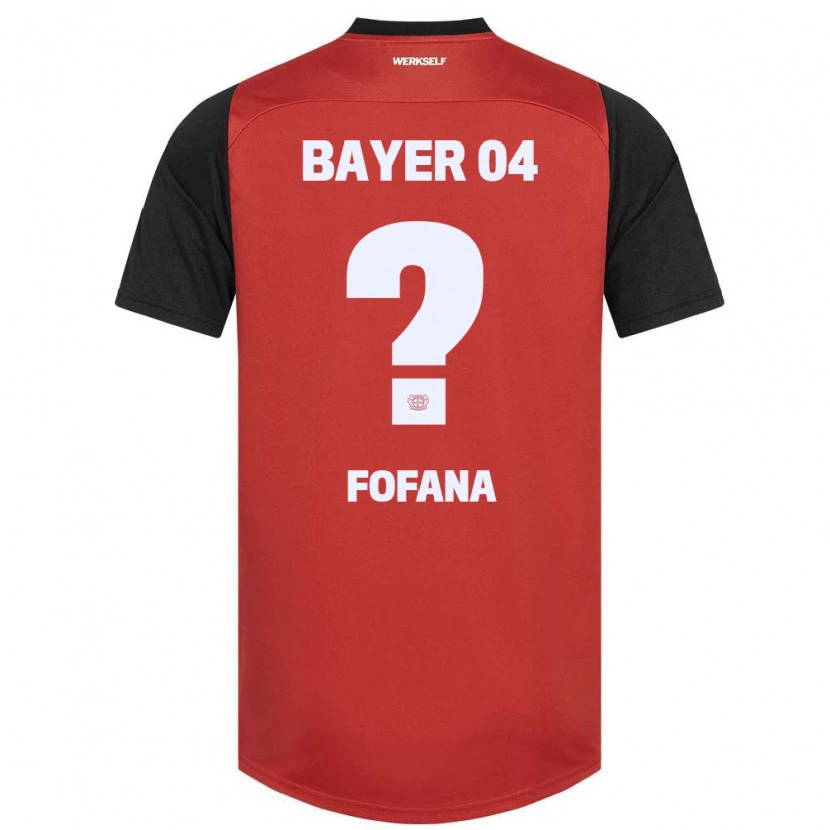 Danxen Uomo Maglia Sadik Fofana #0 Rosso Nero Kit Gara Home 2024/25 Maglietta