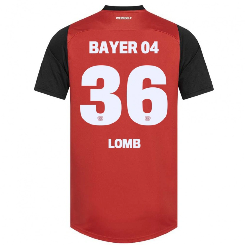 Danxen Uomo Maglia Niklas Lomb #36 Rosso Nero Kit Gara Home 2024/25 Maglietta