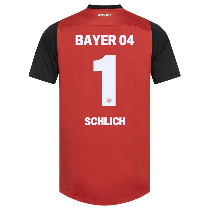 Danxen Uomo Maglia Jesper Schlich #1 Rosso Nero Kit Gara Home 2024/25 Maglietta