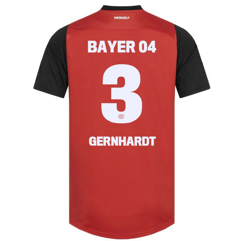 Danxen Uomo Maglia Nils Gernhardt #3 Rosso Nero Kit Gara Home 2024/25 Maglietta