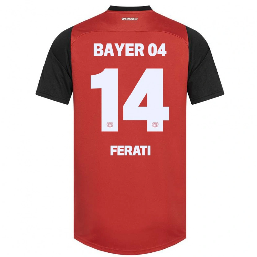Danxen Uomo Maglia Larson Ferati #14 Rosso Nero Kit Gara Home 2024/25 Maglietta