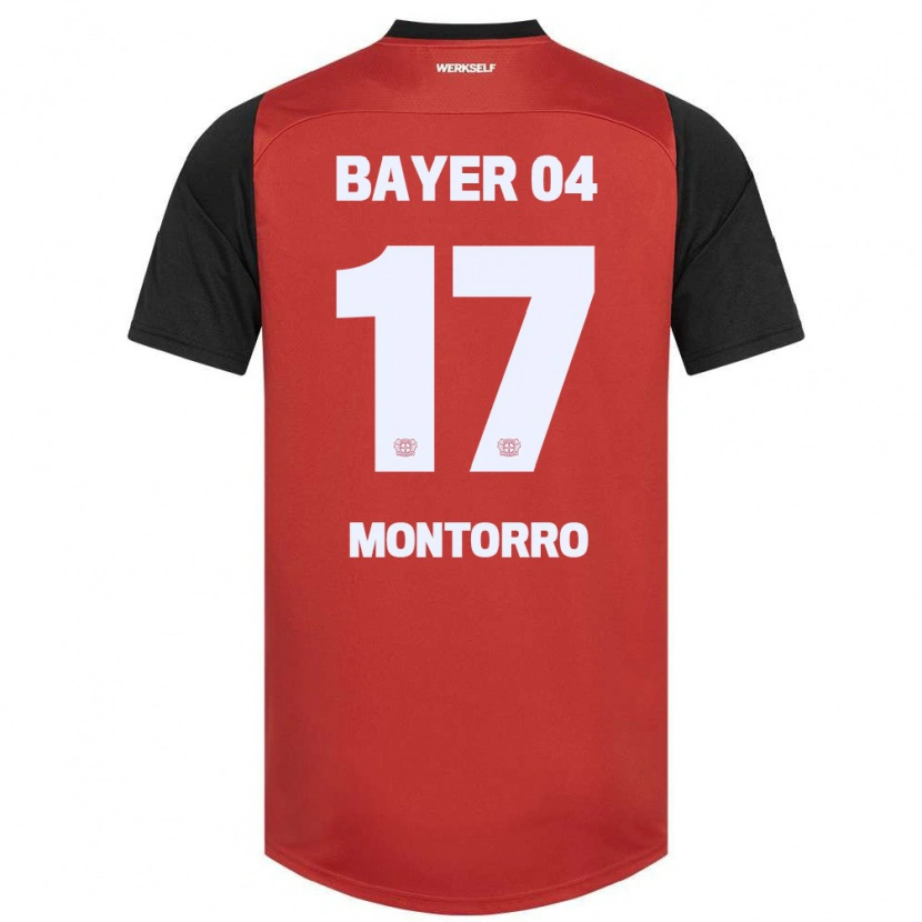 Danxen Uomo Maglia Josuè Montorro #17 Rosso Nero Kit Gara Home 2024/25 Maglietta