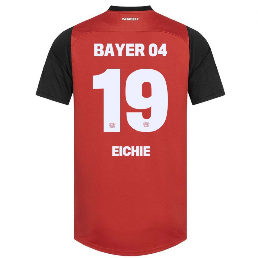 Danxen Uomo Maglia Isaiah Eichie #19 Rosso Nero Kit Gara Home 2024/25 Maglietta