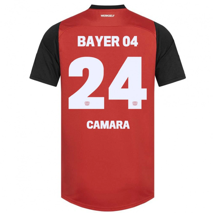Danxen Uomo Maglia Nourdine Camara #24 Rosso Nero Kit Gara Home 2024/25 Maglietta