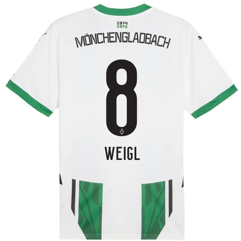 Danxen Uomo Maglia Julian Weigl #8 Bianco Verde Kit Gara Home 2024/25 Maglietta
