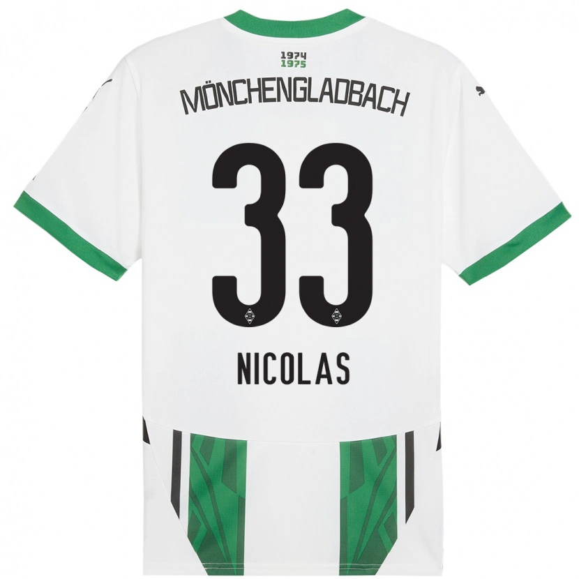 Danxen Uomo Maglia Moritz Nicolas #33 Bianco Verde Kit Gara Home 2024/25 Maglietta