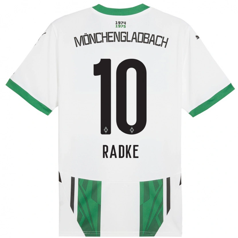 Danxen Uomo Maglia Laura Radke #10 Bianco Verde Kit Gara Home 2024/25 Maglietta