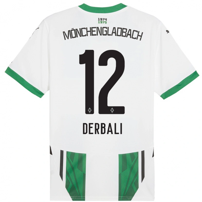 Danxen Uomo Maglia Louisa Derbali #12 Bianco Verde Kit Gara Home 2024/25 Maglietta