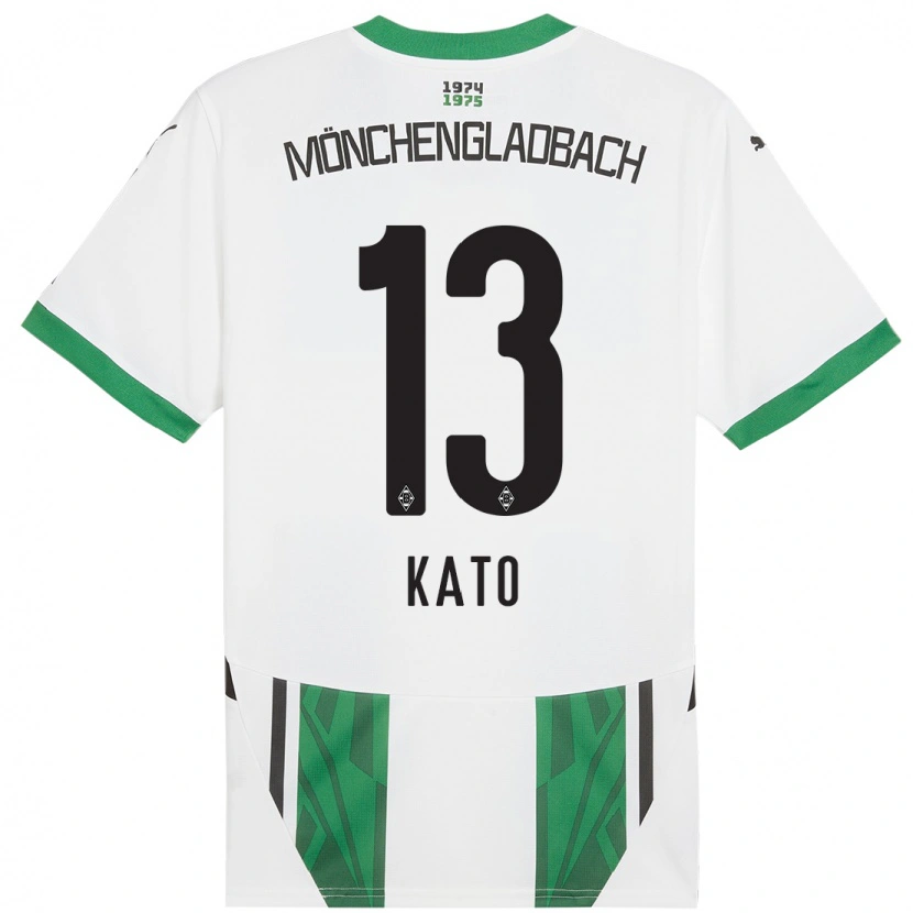 Danxen Uomo Maglia Mizuho Kato #13 Bianco Verde Kit Gara Home 2024/25 Maglietta