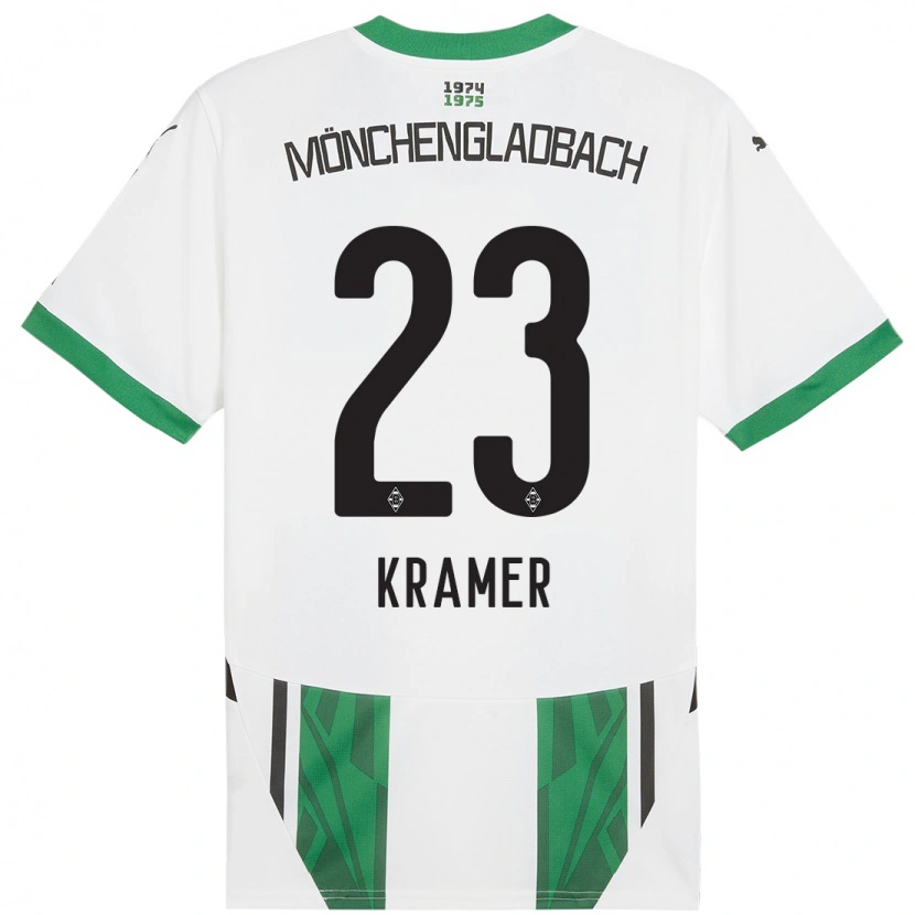 Danxen Uomo Maglia Christoph Kramer #23 Bianco Verde Kit Gara Home 2024/25 Maglietta