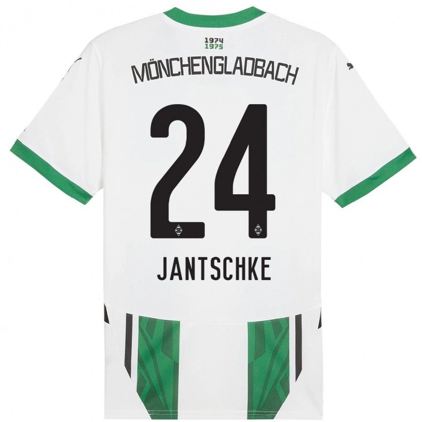 Danxen Uomo Maglia Tony Jantschke #24 Bianco Verde Kit Gara Home 2024/25 Maglietta